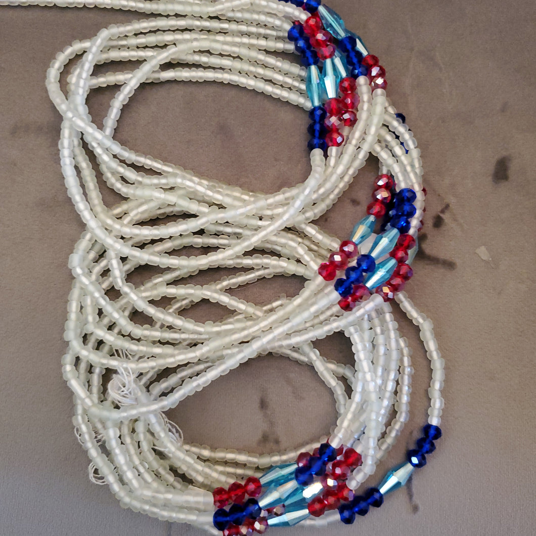 Crystal mood waist beads