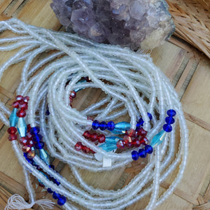 Crystal mood waist beads