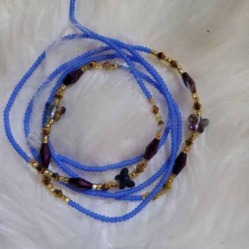 Butterfly crystal waist beads