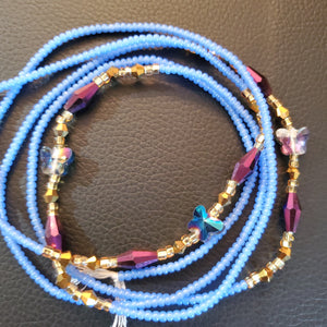 Butterfly crystal waist beads