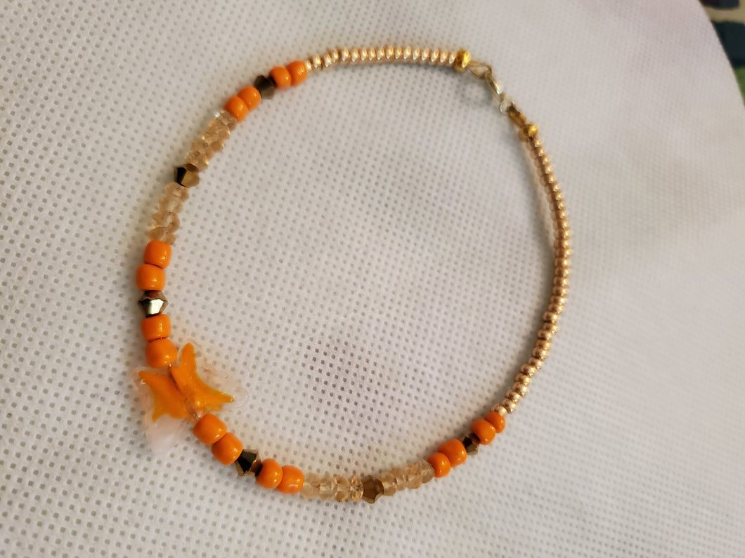 Gemtone Butterfly anklet