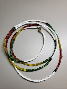 Rasta love waist beads