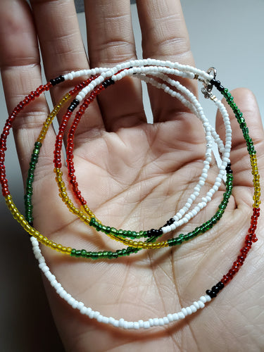 Rasta love waist beads