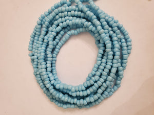 Solid color waist beads