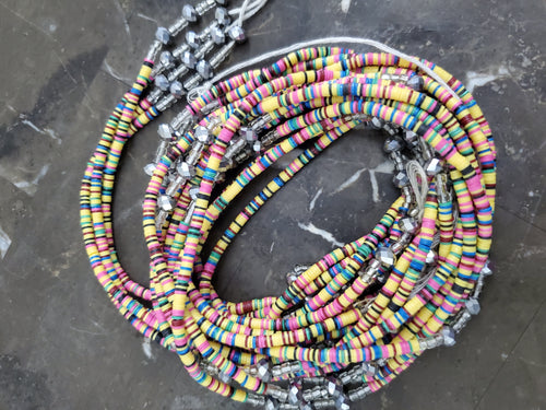 Authentic Pastel mix waist beads