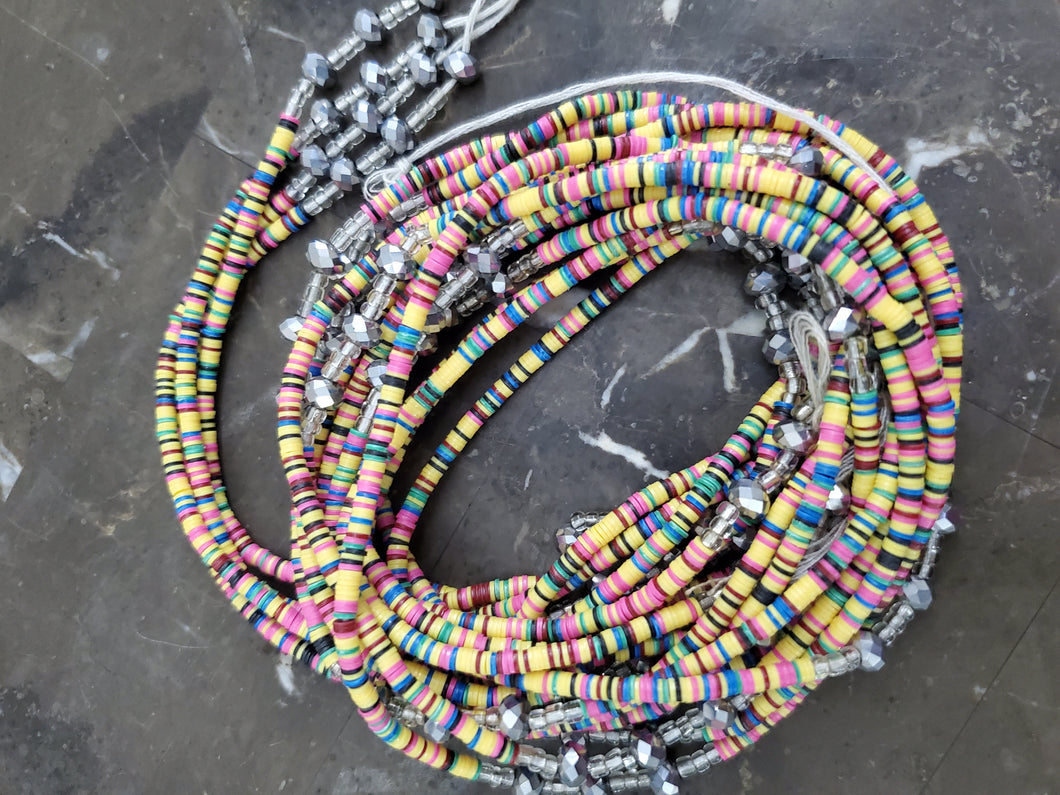 Authentic Pastel mix waist beads