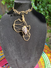 African gemstone choker necklace