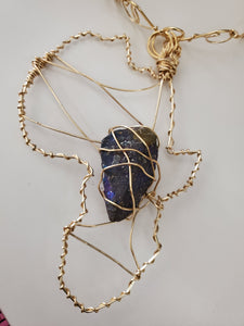 African gemstone choker necklace