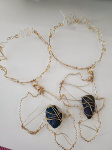 African gemstone choker necklace