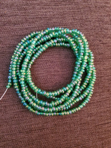 Solid color waist beads