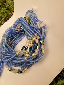 Blue Harmony waist beads