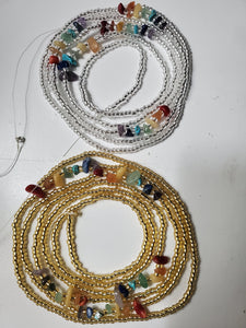 Chakra waist beads