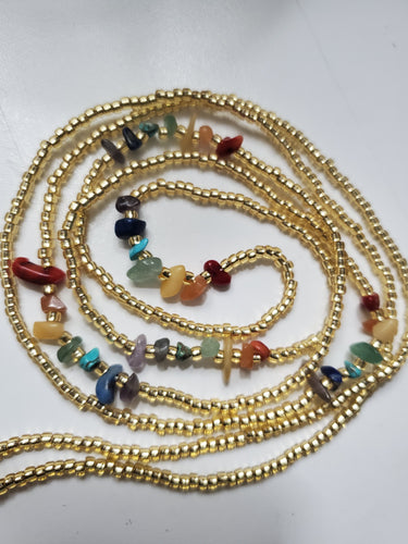 Chakra waist beads