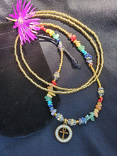 Diamond Ankh Chakra waist beads