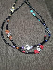 Chakra lotus waist beads