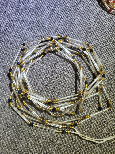 Blue love waist beads