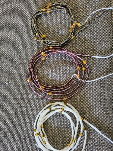 Natural pop waist beads