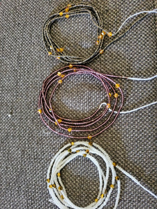 Natural pop waist beads