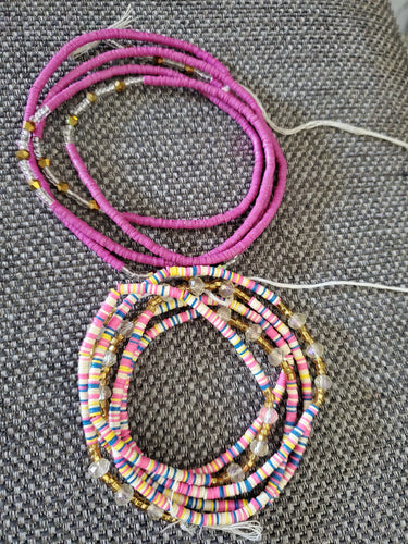 Pretty in Pink waist beads