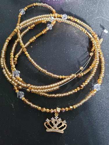 Queen crown waist beads