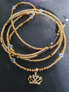 Queen crown waist beads