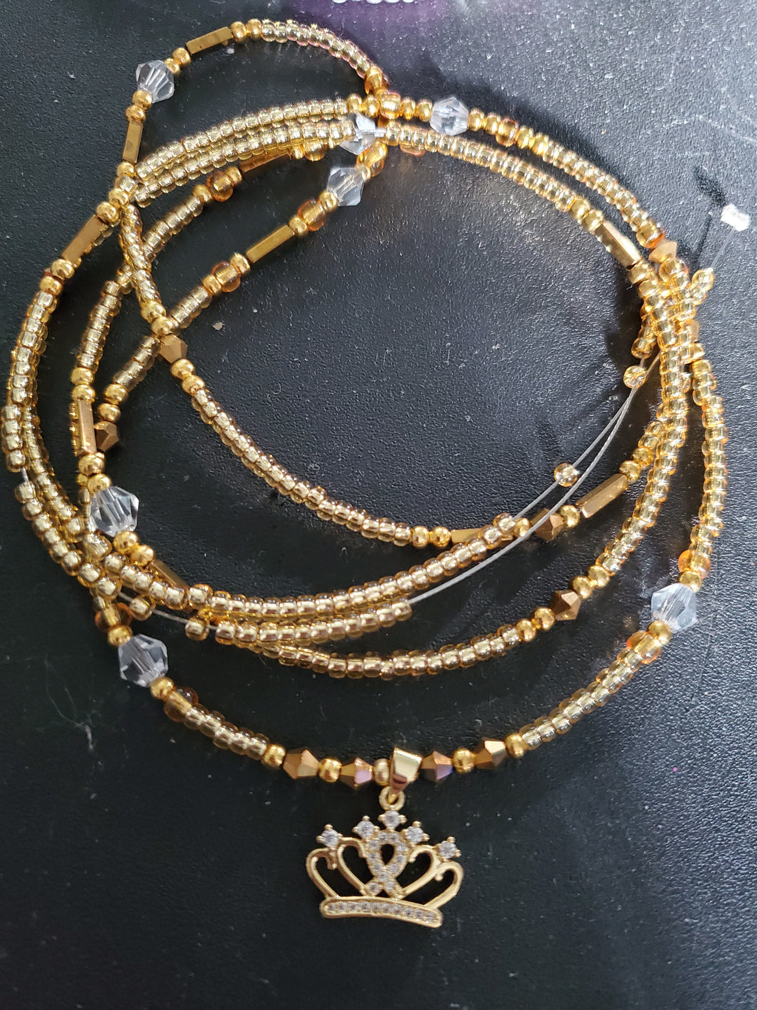 Queen crown waist beads
