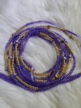 Purple evil eye waist beads