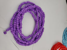 Solid color waist beads