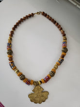 African brass pendant necklace