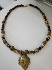 African brass pendant