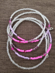 Pink passion luxury waist beads
