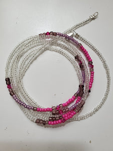 Pink passion luxury waist beads