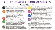 Solid color waist beads