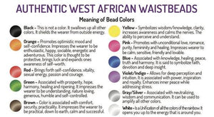 Solid color waist beads